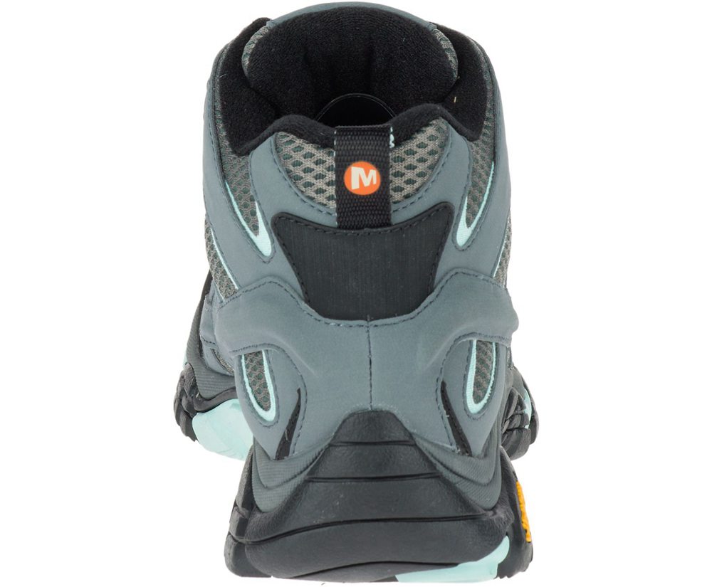 Merrell Boots Grey - Moab 2 Mid GORE -TEX® Wide Width - Womens 67UTEHZIN